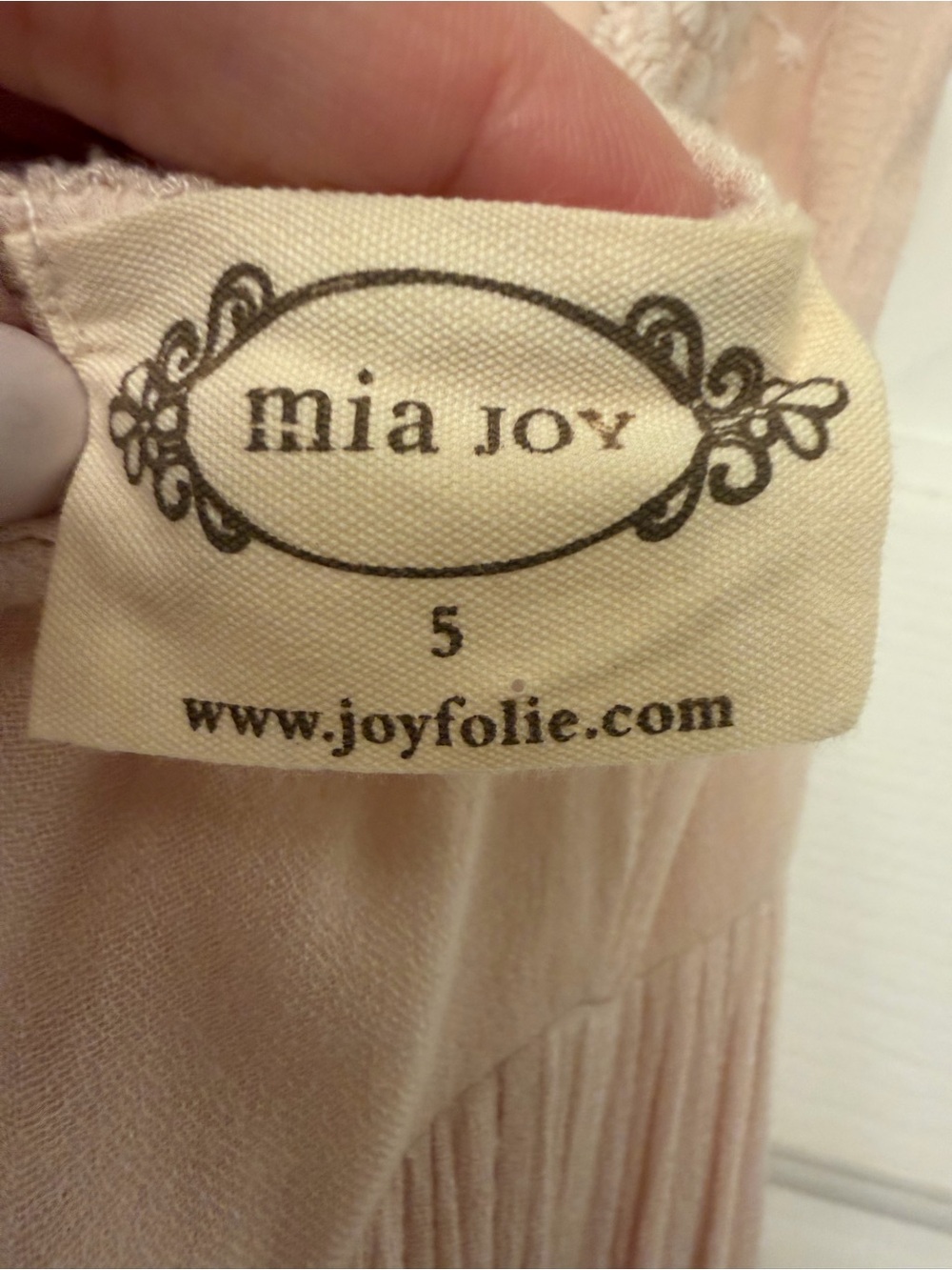 Joyfolie Catrin Dusty Blush Lace Tiered Halter Dress - Picture 3 of 5